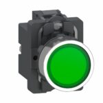 SE Kompletno osvetljeno taster dugme Easy Harmony XA2 plastična glava 22mm zelena 1NO AC 220V povratna opruga