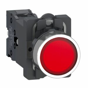 SE Kompletno osvetljeno taster dugme Easy Harmony XA2 plastična glava 22mm crvena 1NC AC/DC 24V povratna opruga
