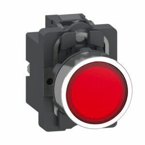 SE Kompletno osvetljeno taster dugme Easy Harmony XA2 plastična glava 22mm crvena 1NO AC 220V povratna opruga