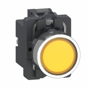 SE Kompletno osvetljeno taster dugme Easy Harmony XA2 plastična glava 22mm žuta 1NO AC 220V povratna opruga