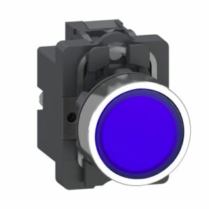 SE Kompletno osvetljeno taster dugme Easy Harmony XA2 plastična glava 22mm plava 1NO AC/DC 24V povratna opruga